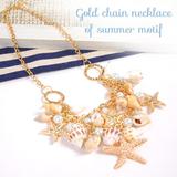 Women’s Necklace / Starfish and shell mo...