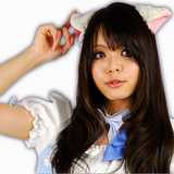 【8mm】 ふわふわねこちゃん*ネコ耳ヘアクリップ2個セット