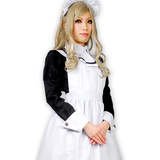 【8mm】 ネイビー×黒フリル ハイウエストセットアップ　大きいサイズ3L/5L